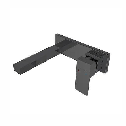 Смеситель для умывальника настенный Imprese Karlov 25 мм black matt f03507610AC Черный матовый - фото 1