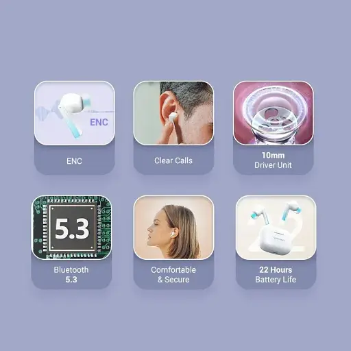 Навушники TWS Vention Elf Earbuds E04 White - фото 5