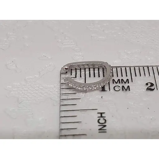 Срібна сережка-пірсинг в ніс Umax (без проколу, обманка). 7010U - фото 5