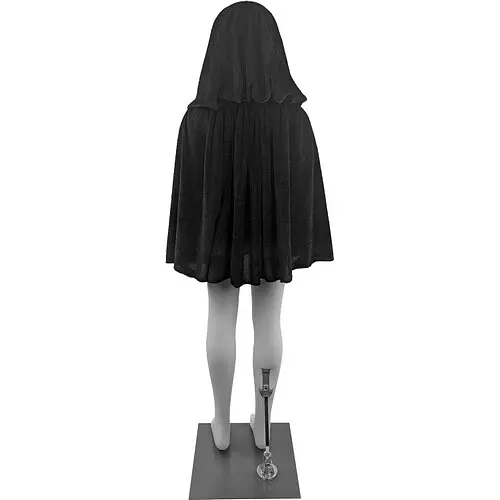 Плащ Черный бархат короткий - фото 4