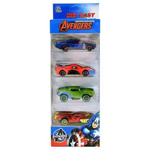 Набір металевих машинок "Супергерой" A-Toys 1210-11S, 4 машинки - фото 2
