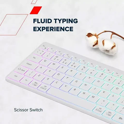 Клавіатура Canyon HKB-W11 UK/US RGB Dual Mode Wireless White (CNS-HBTK11W) - фото 6