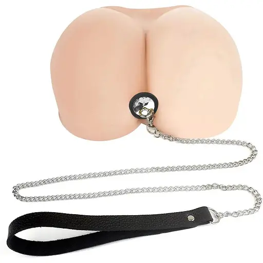 Силіконова анальна пробка Art of Sex Metal Anal Plug With Leash Size S - фото 4