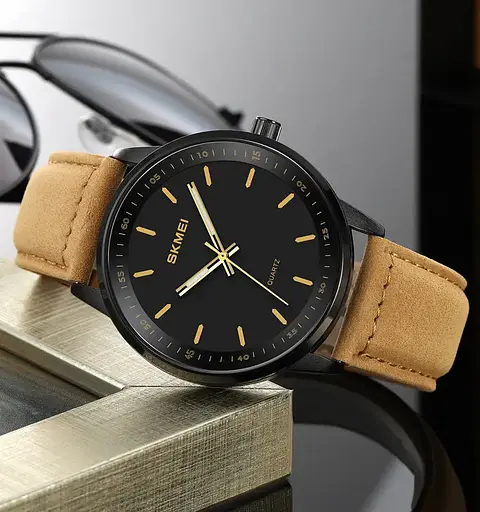 Часы классические мужские Skmei 2034 (Коричневый) - фото 4