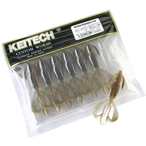 Силікон Keitech Crazy Flapper 2.8" EA#13 spicy mustard/blue (8 шт/уп) - фото 2