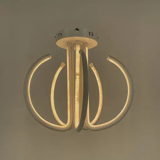 Потолочная белая LED люстра на пять завитков Ст. 9979/5 | Line F - фото 5