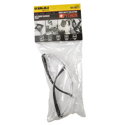 Очки защитные Sigma Python anti-scratch прозрачные 9410621 - фото 3