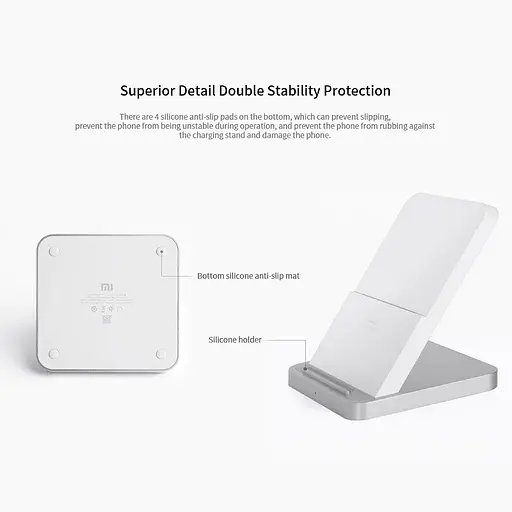 Вертикальний бездротовий зарядний пристрій Xiaomi 30W - фото 3