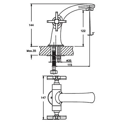 Змішувач для умивальника Haiba OXFORD 001 (HB0338) - фото 2