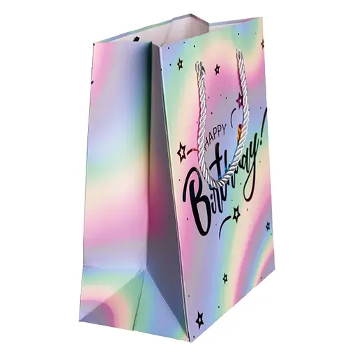 Подарочный пакет Yiwu Happy Birthday 18х10х23 см 12 штук HP-10359-15 - фото 3