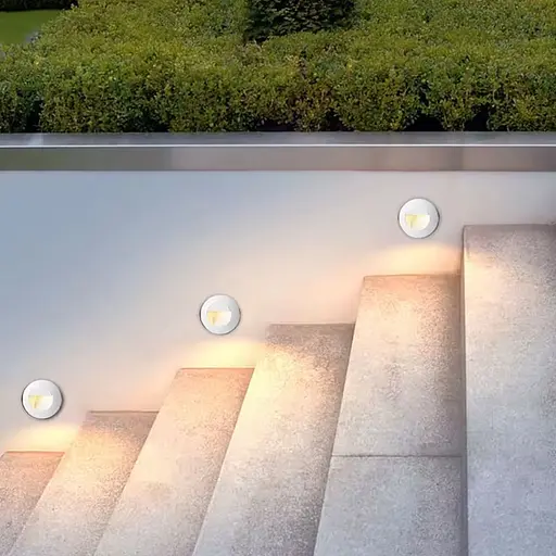 Світильник для сходів у білому корпусі Ø 8 см | Line F | Арт. 10010 WT - фото 7