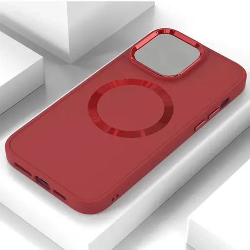 Чохол Epik TPU Bonbon Metal Style with MagSafe для Apple iPhone 15, 6.1 Червоний/Red - фото 2