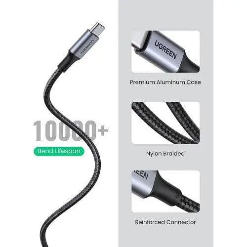 Кабель UGREEN US316 Type-C — Type-C 5 ампер 3 метри посилений (90120) - фото 5