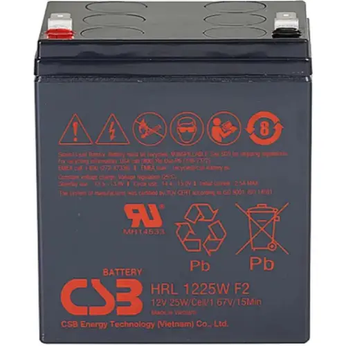 Акумулятор CSB HRL1225WF2 AGM 12V 5,8Ah
