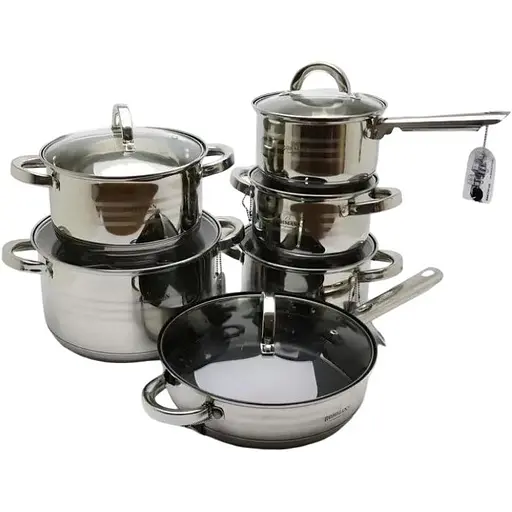 Набор кастрюль с крышками и сковородой Bohmann BH-1232, 12 предметов - фото 1