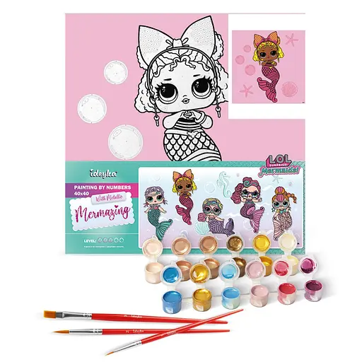 Картина по номерам "L.O.L. Surprise! Mermaids Queen Bee" Идейка KHO6265, 40х40 см - фото 2