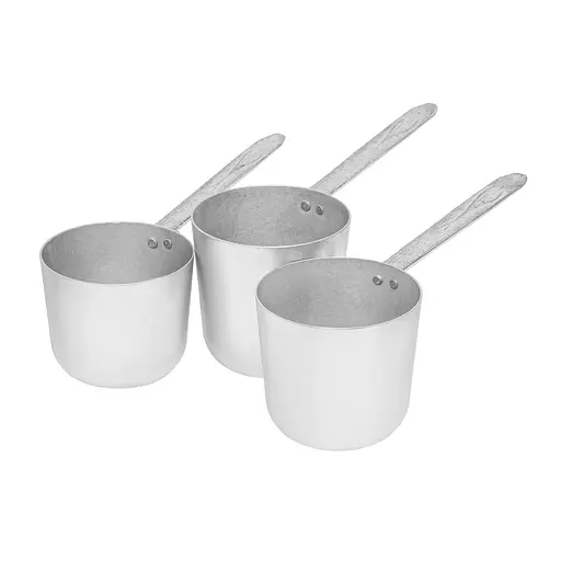 Набор из 3 турок для кофе кофеварка литая алюминиевая 500/400/350 мл, Полімет 86037 - фото 1