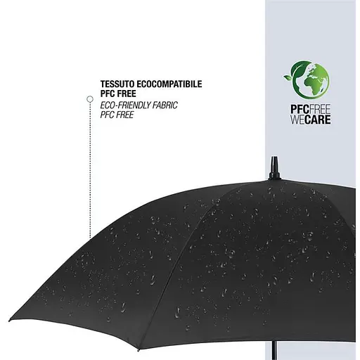 Зонт-трость Perletti Golf XXL с системой антивитер черный (P96020-01) - фото 5