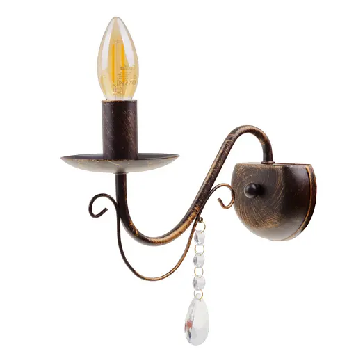 Настенное Бра Brille свеча BCL-734W/1 E14 BK/G - фото 2