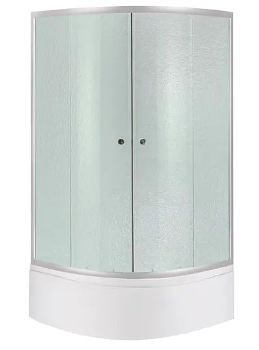 Набор Lidz Душевая кабина Latwa SC80x80.SAT.HIGH.FR полукруглая, стекло Frost 4 мм + Душевой поддон Kapielka ST80x80x41, с панелью - фото 1