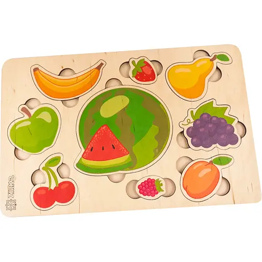 Пазл дерев'яний Zirka Фрукти ягоди кольоровий (458780)