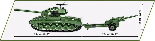 Конструктор COBI танк M26 Pershing 3inch M5 Gun 2563 - фото 4