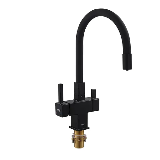 Смеситель для кухни на две воды Koer KB-72023-05 KR5009 Черный матовый - фото 2