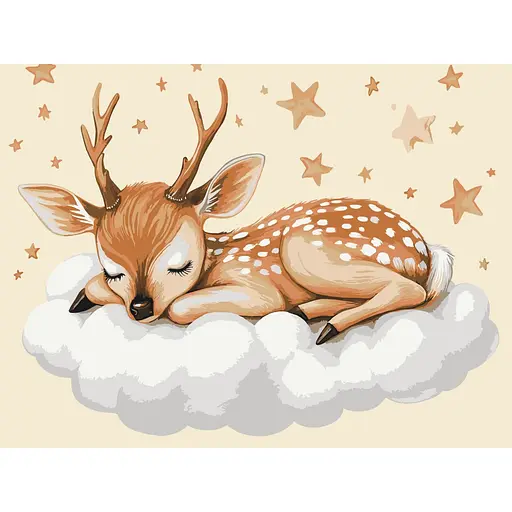 Набір для розпису ArtCraft Оленятко на хмаринках 30х40 см (11598-AC)