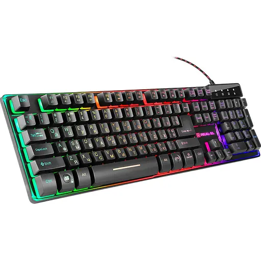 Клавіатура Real-El Gaming 8700 Backlit Black EL123100015 (128762) - фото 7