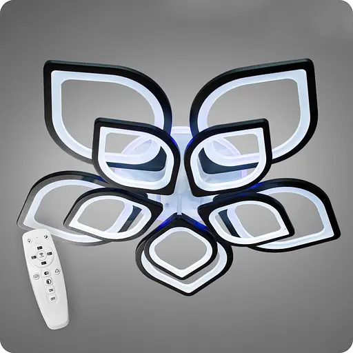 Люстра світлодіодна 517 Dlight 3color з пультом 225Вт Чорний (01762) - фото 2