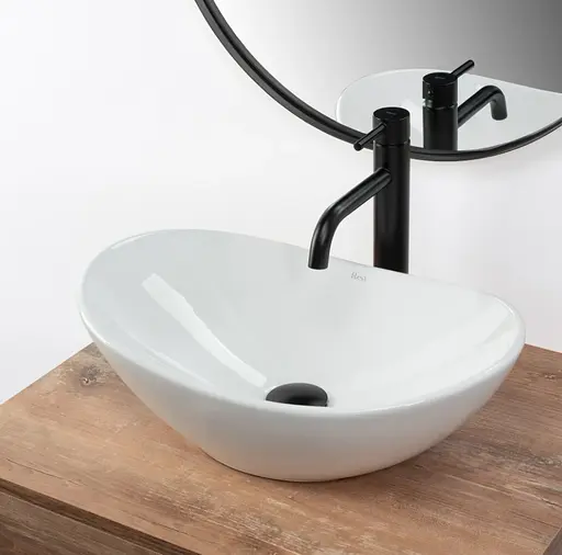 Умивальник Rea Royal Mini white накладний білий REA-U6507, Білий - фото 5