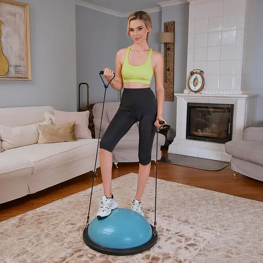 Балансувальна платформа Hop-Sport Bosu HS-L058 блакитний - фото 5