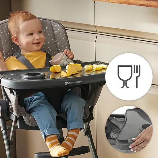 Стільчик для годування Kinderkraft Foldee Grey (4437) - фото 10
