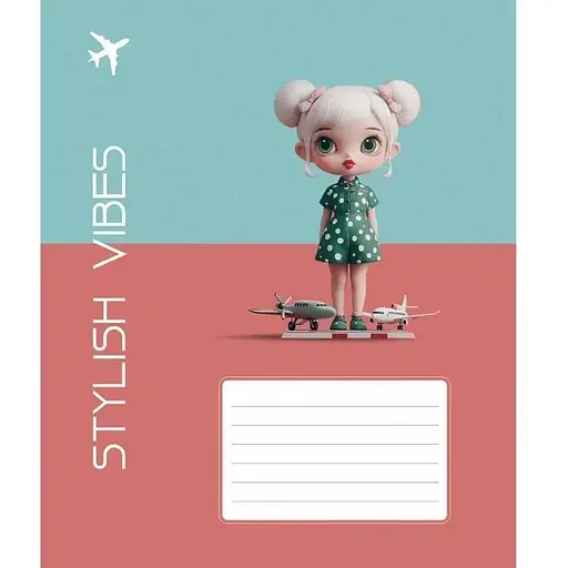 Зошит учнівський "Stylish vibes" Школярик 012-3568K 12 аркушів Різнокольоровий - фото 1