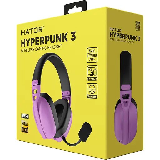 Игровые наушники Hator Hyperpunk 3 Wireless Cyber Violet (ESH19) [141197] - фото 8