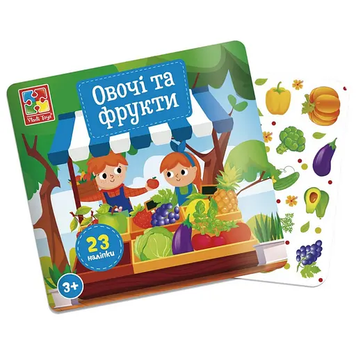 Набор для творчества "Овощи и Фрукты" Vladi Toys VT4206-50, 23 наклейки на планшетке - фото 2
