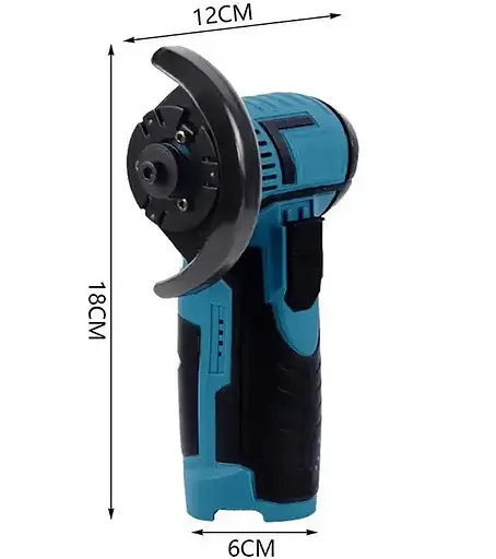 Болгарка акумуляторна міні 2 АКБ 2 диски кутова шліфувальна машина з кейсом 12 Вт Синий - фото 5