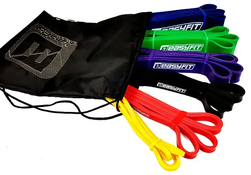 Резиновые петли EasyFit: набор 1-110 кг 6 шт. (EF-1116s) - фото 4