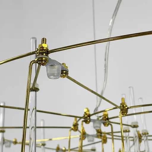 Невагома золота двоярусна люстра Ø 60 см | Арт. MJ 205-600 Titanium | Line F - фото 3