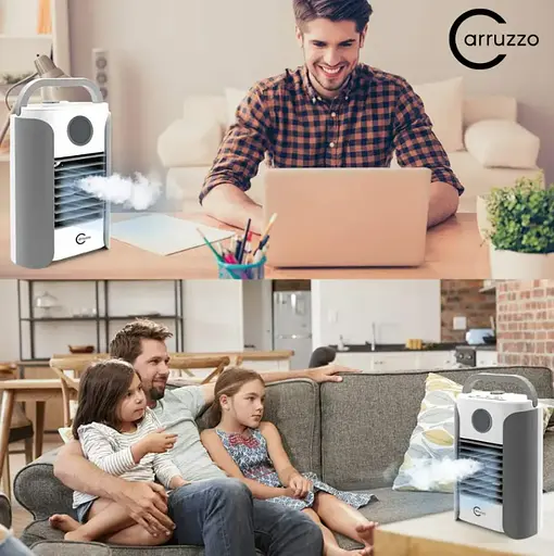 Охладитель воздуха Bluetooth колонка 3в1   аккумуляторный 2000mAh Carruzzo Q95D - фото 8