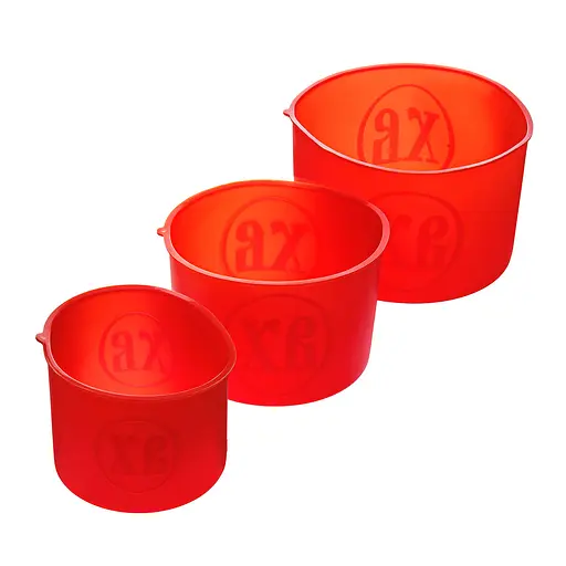 Набір з 3 силіконових форм для випікання великодньої випічки пасхи та пасок (паски) Ø20/12/15 см, A-plus Червоний 84284 - фото 4