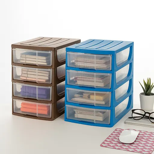 Модульний комод  Hobby Box 4, 17x25x27h висувні ящики, коричневий - фото 2