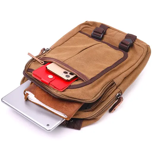 Комфортный рюкзак из текстиля Vintage 22х32х8 см sum0021444 - фото 6