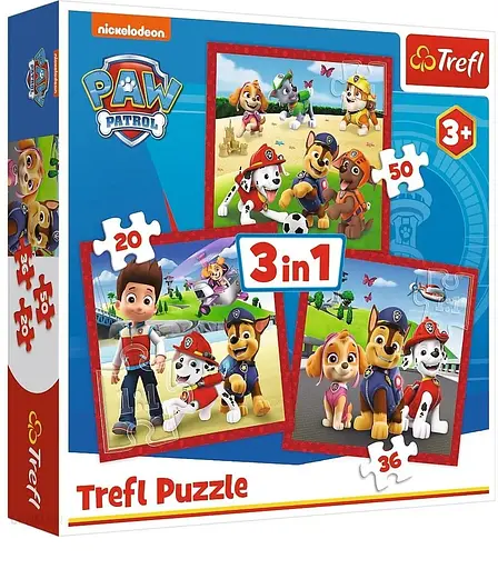 Пазлы 3в1 "Развлекаемся вместе. Весёлая команда" 34867 Trefl, в коробке (5900511348675) - фото 1