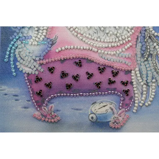 Набор для вышивки бисером "Сова с будильником" AM-102 15х15 см - фото 5