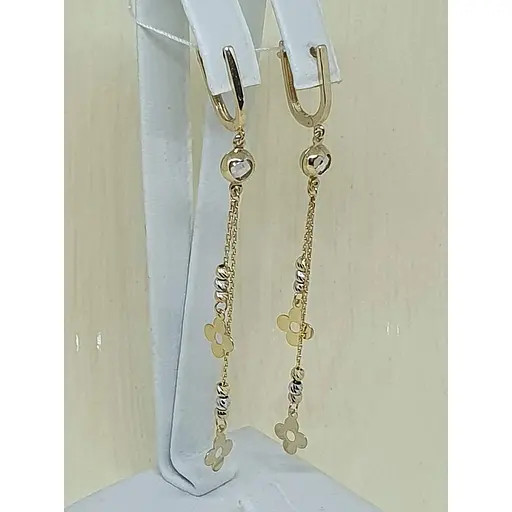 Золотые серьги-подвески Favoritum. 2499 - фото 2