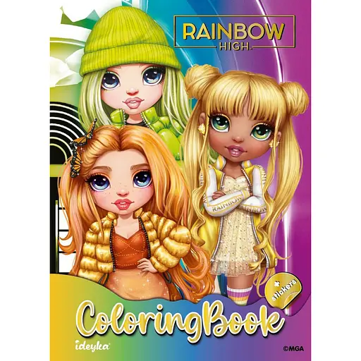 Детская книга-раскраска Rainbow LCB10 со стикерами