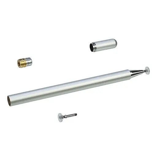 Стилус ємнісний, високоточний Jot Pro з магнітом, металевий, із запасним наконечником, сріблястий - фото 1