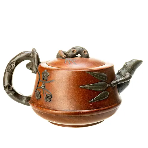 Исинский чайник Сосна, бамбук и слива 400 мл в стиле Ван Иньсянь - фото 4