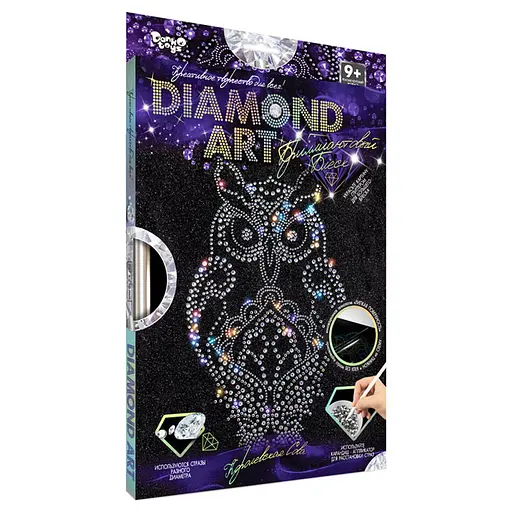 Комплект креативної творчості DIAMOND ART DAR-01, 10 видів Королівська Сова